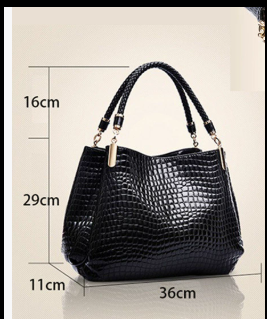 Lusso Milano - Schoudertas met krokodilprint