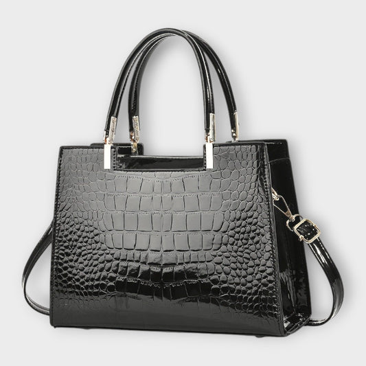 Maison Verdelle - Handtas met Glanzend Krokodillederprint