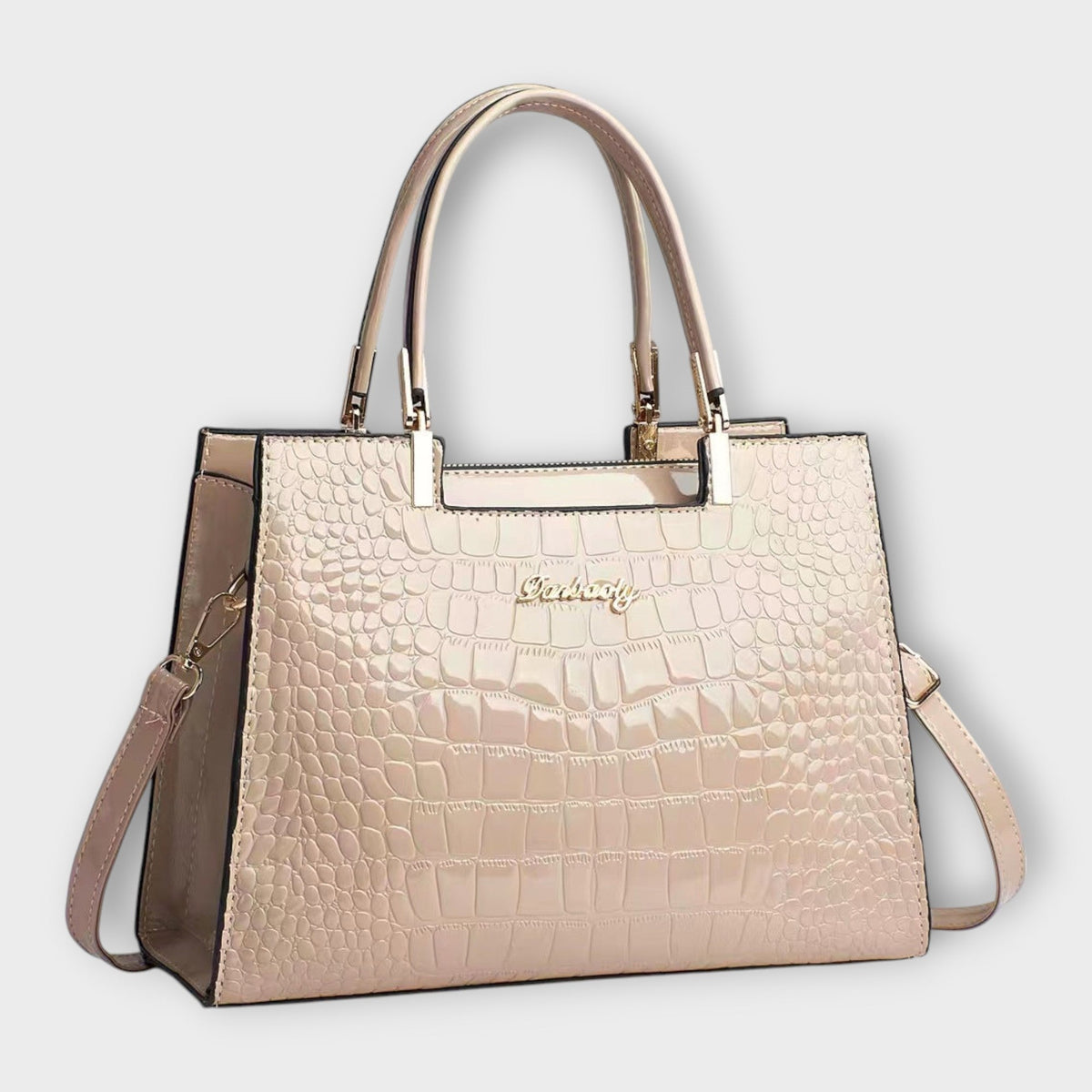 Maison Verdelle - Handtas met Glanzend Krokodillederprint