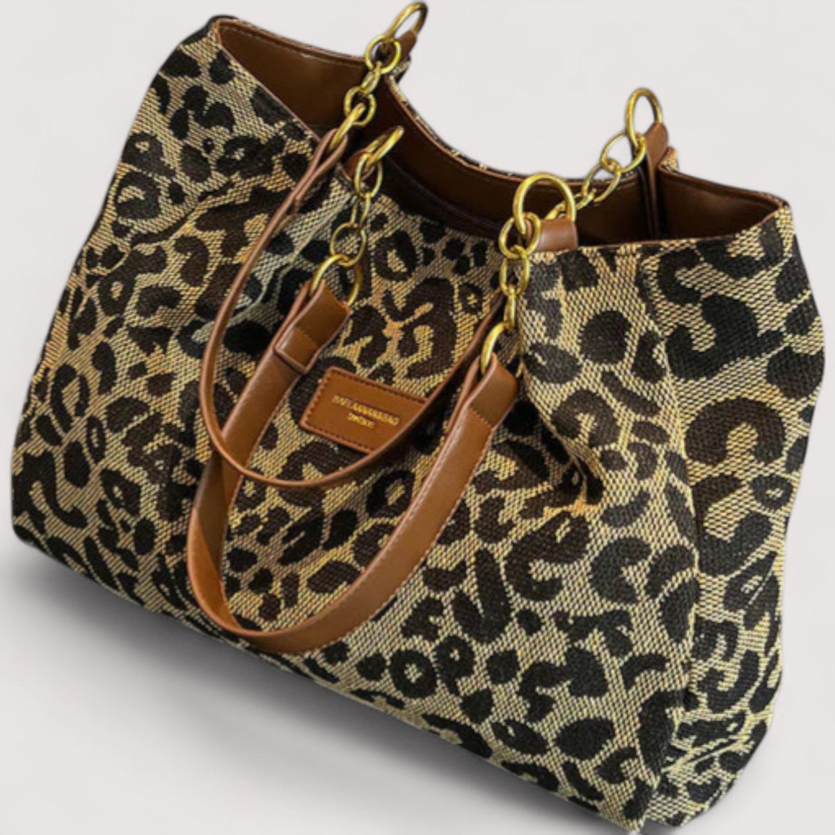 Lévrier – Canvas Shopper met Luipaardprint