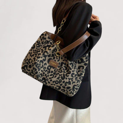 Lévrier – Canvas Shopper met Luipaardprint