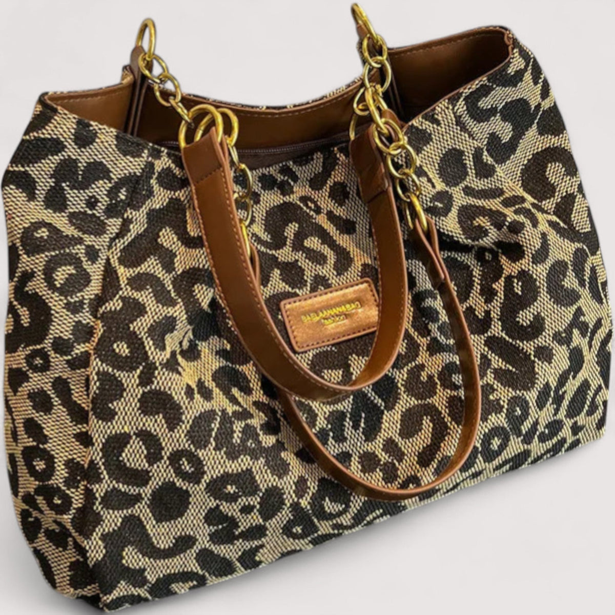 Lévrier – Canvas Shopper met Luipaardprint