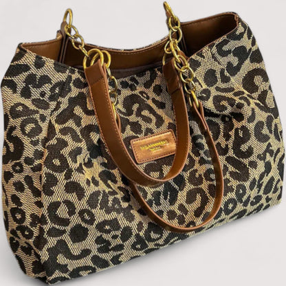 Lévrier – Canvas Shopper met Luipaardprint