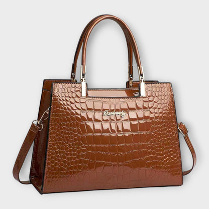 Maison Verdelle - Handtas met Glanzend Krokodillederprint