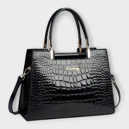 Maison Verdelle - Handtas met Glanzend Krokodillederprint