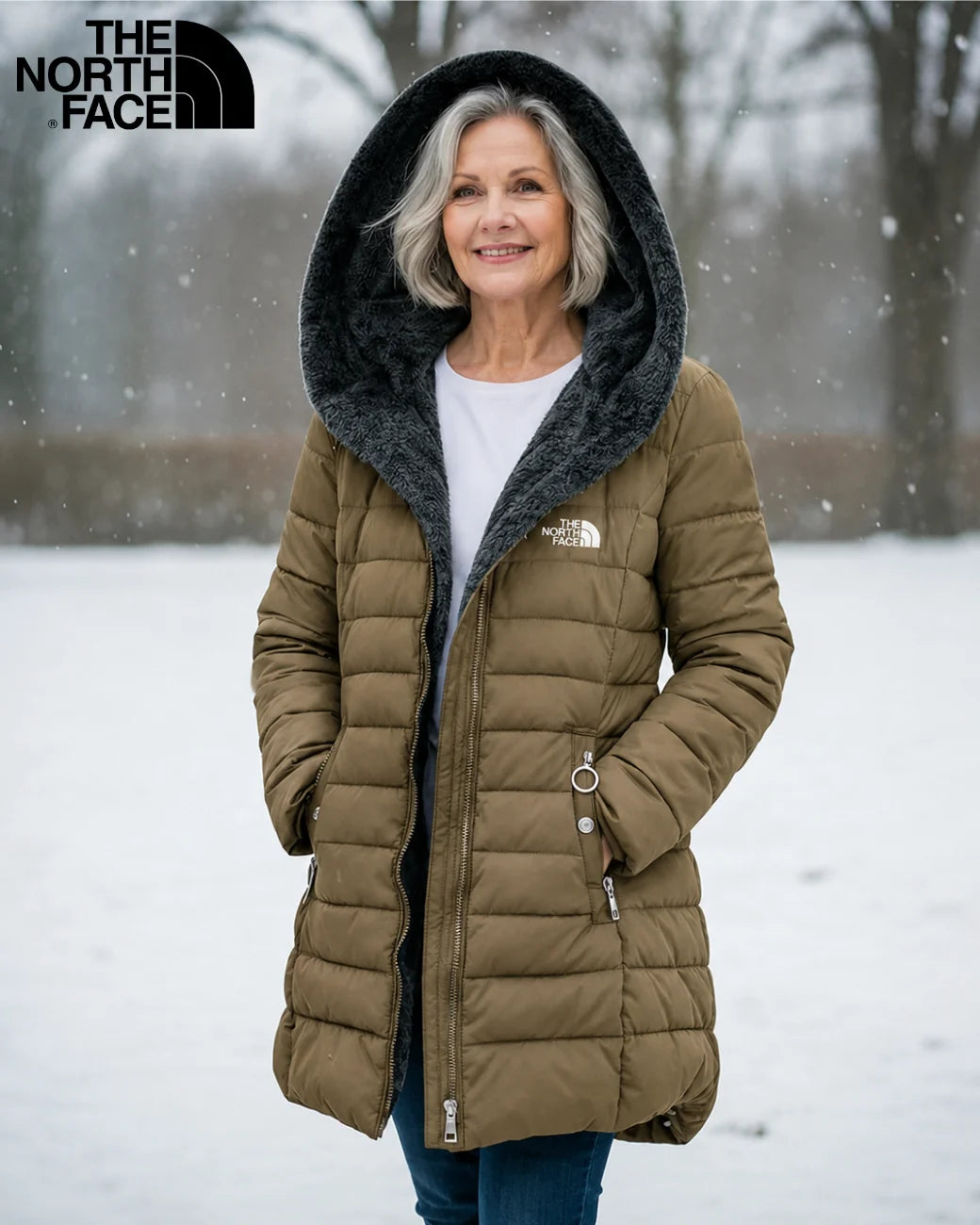 TNF | Gewatteerde jas met fleecevoering – Uitverkoop