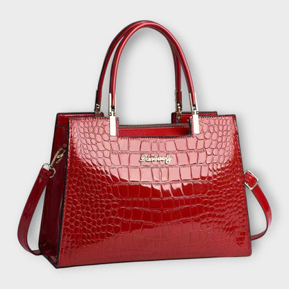 Maison Verdelle - Handtas met Glanzend Krokodillederprint