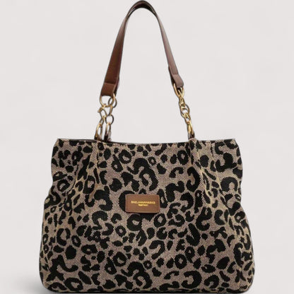 Lévrier – Canvas Shopper met Luipaardprint