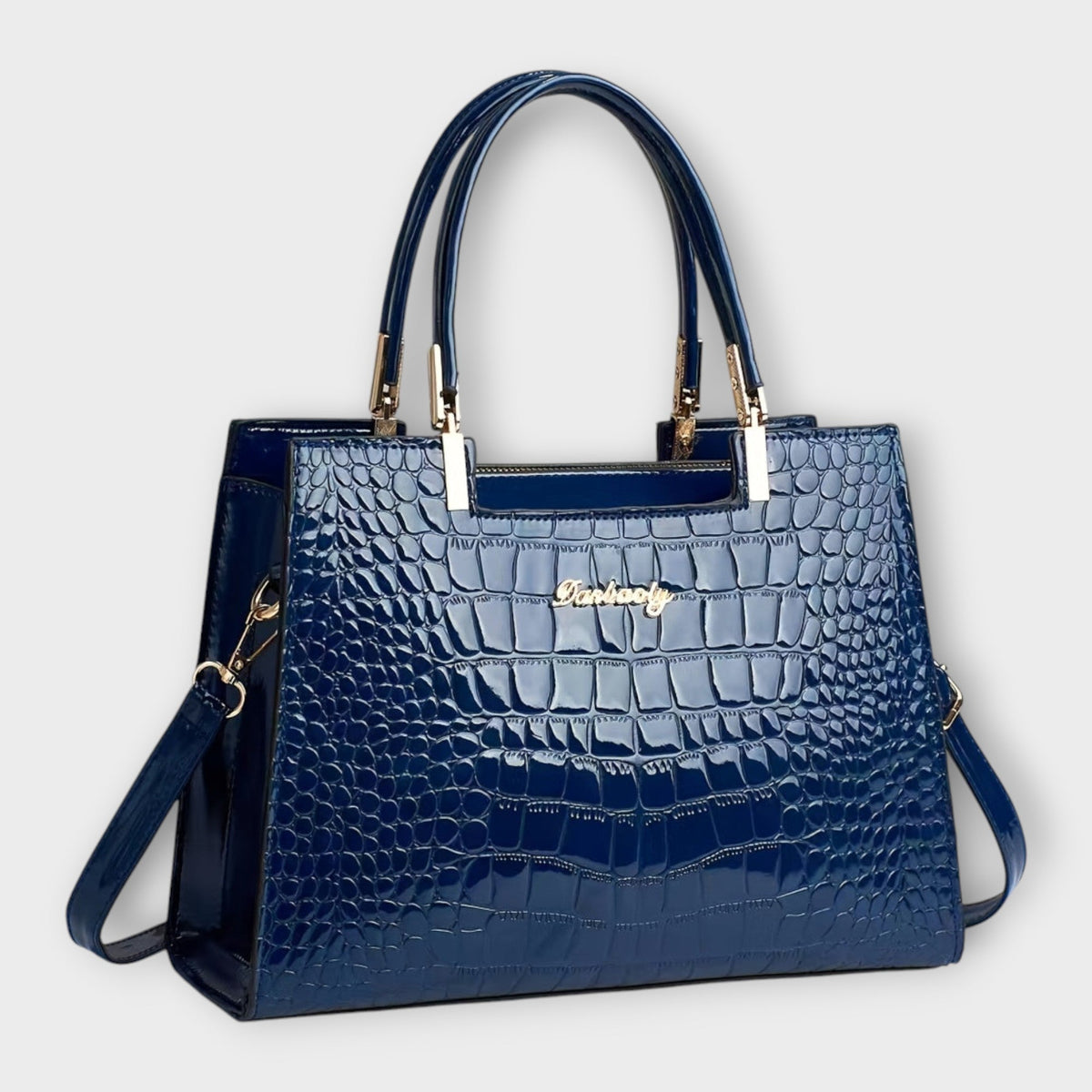 Maison Verdelle - Handtas met Glanzend Krokodillederprint