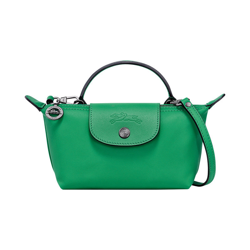 Mini Leren Longchamp Tas - Groen
