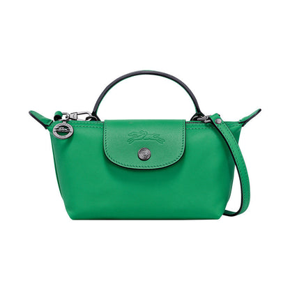 Mini Leren Longchamp Tas - Groen