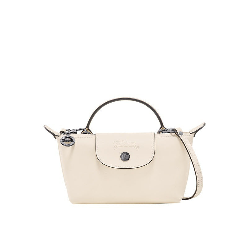 Mini Leren Longchamp Tas - Wit