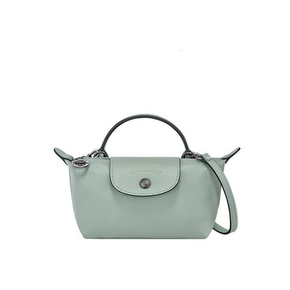 Mini Leren Longchamp Tas - Lichtblauw