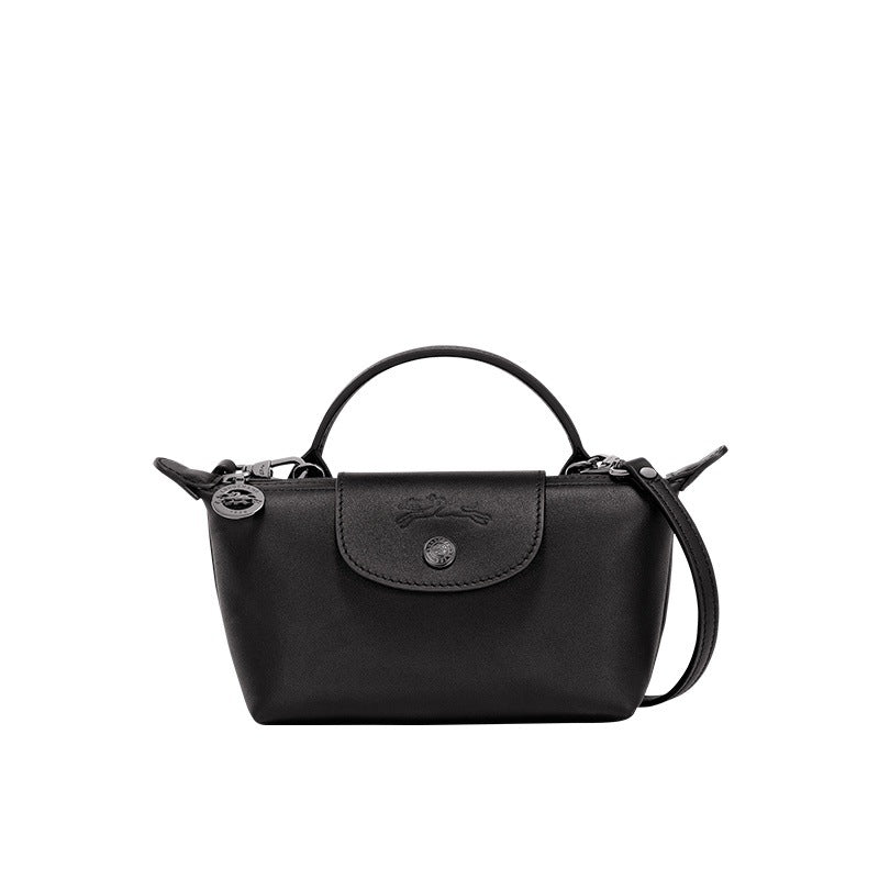 Mini Leren Longchamp Tas - Zwart