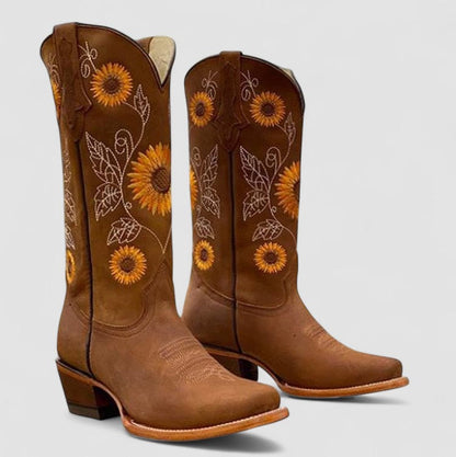 Savannah | Western Laarzen met Bloemborduursel