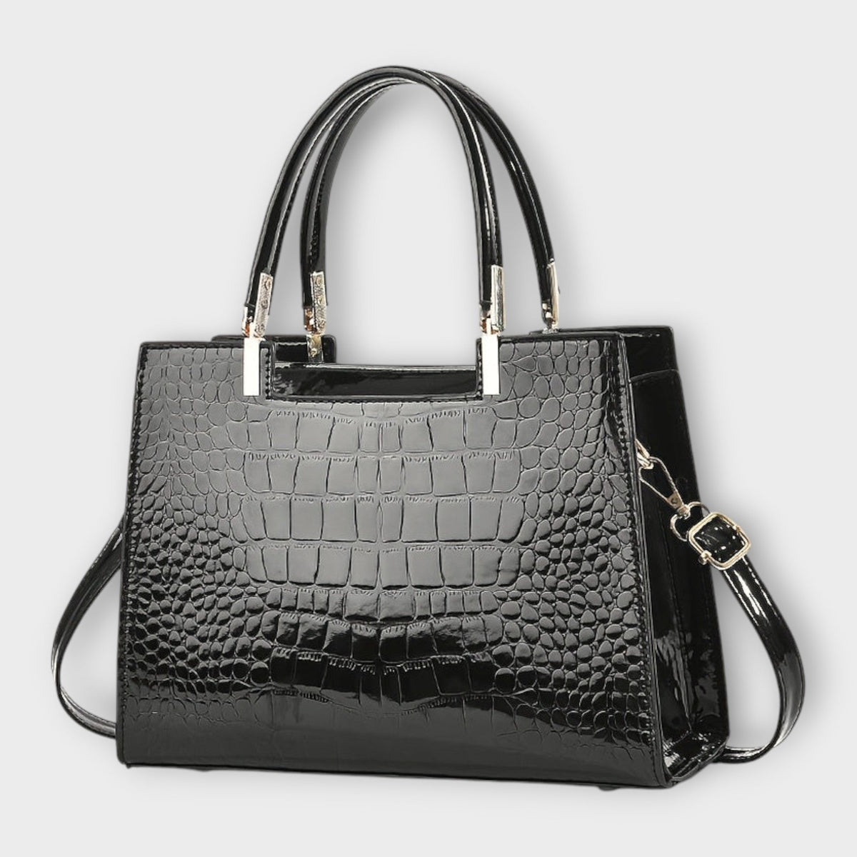 Maison Verdelle - Handtas met Glanzend Krokodillederprint