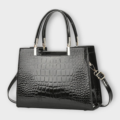 Maison Verdelle - Handtas met Glanzend Krokodillederprint