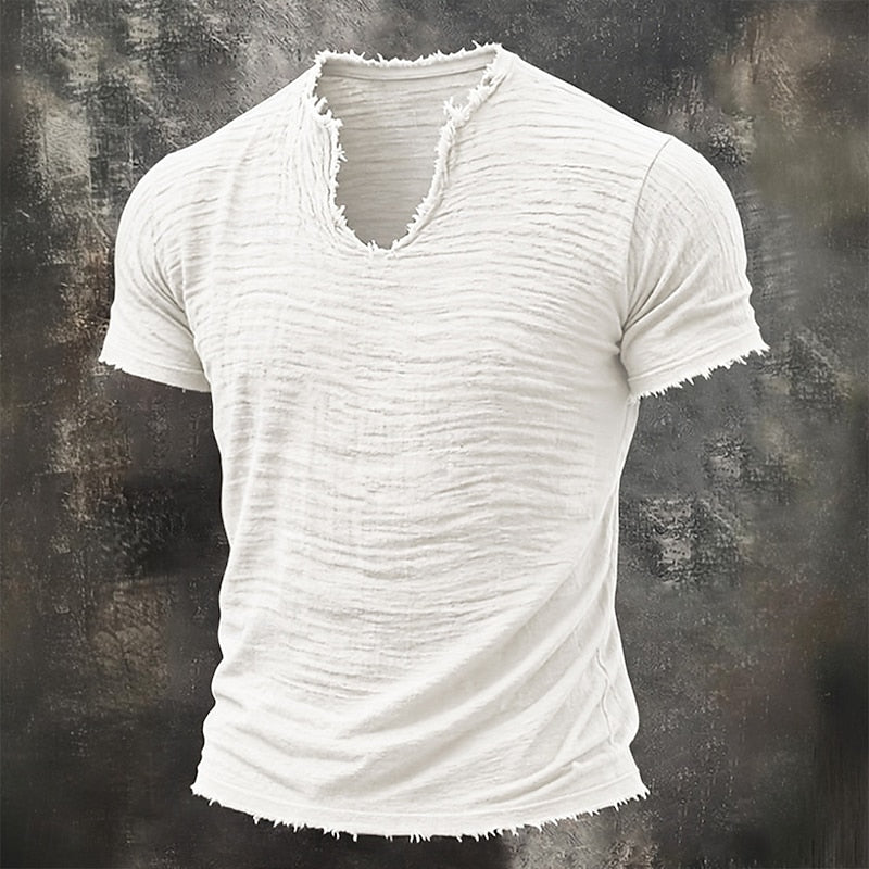 BRAM | Vintage T-shirt met V-hals