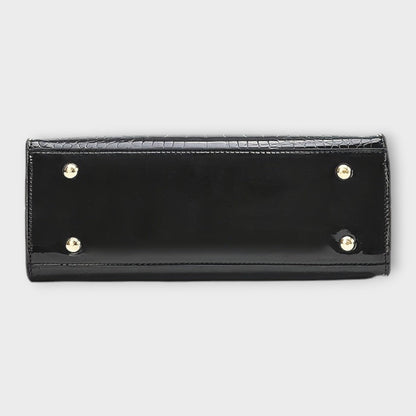 Maison Verdelle - Handtas met Glanzend Krokodillederprint