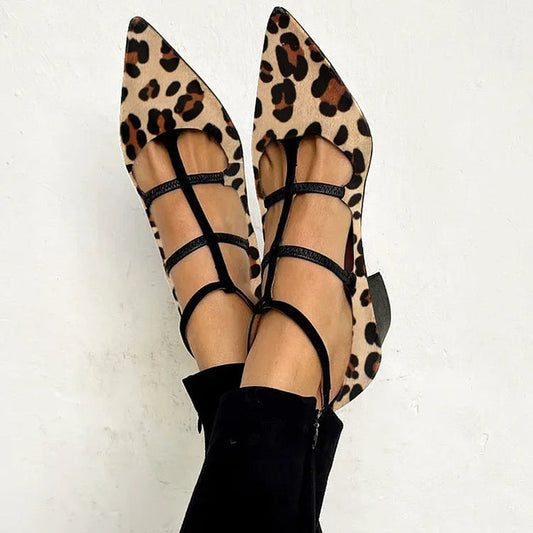 Franca | Schoenen met hak en luipaardbandje