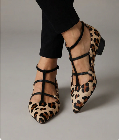 Franca | Schoenen met hak en luipaardbandje