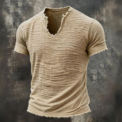 BRAM | Vintage T-shirt met V-hals