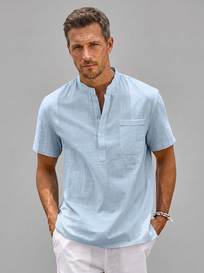 MILAN | Luchtig Henley Shirt