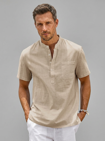 MILAN | Luchtig Henley Shirt