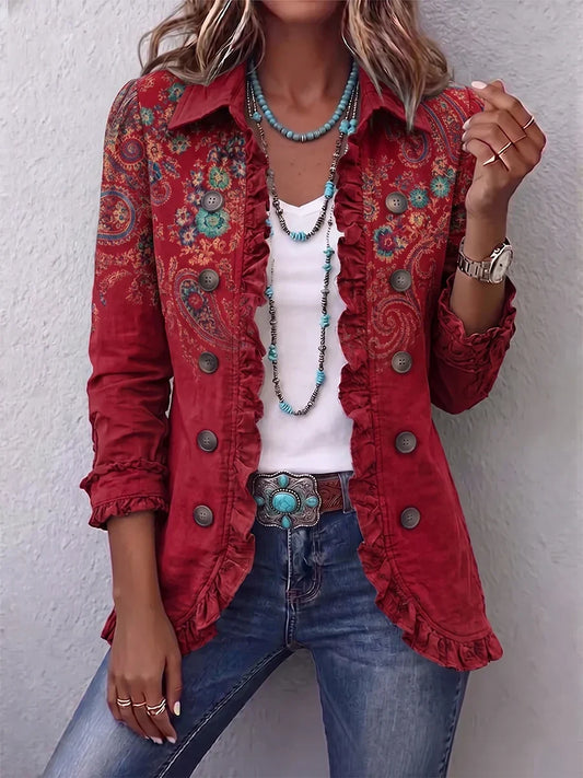 Sylvie | Bohemian Paisley Ruches Jas