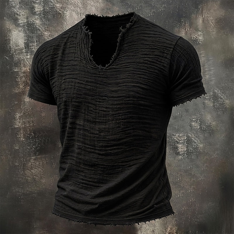 BRAM | Vintage T-shirt met V-hals