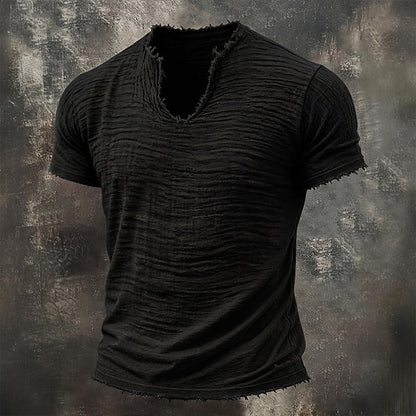 BRAM | Vintage T-shirt met V-hals