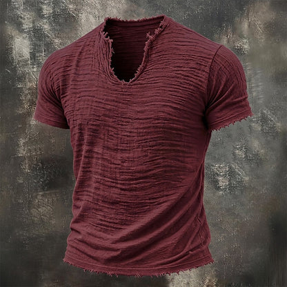 BRAM | Vintage T-shirt met V-hals
